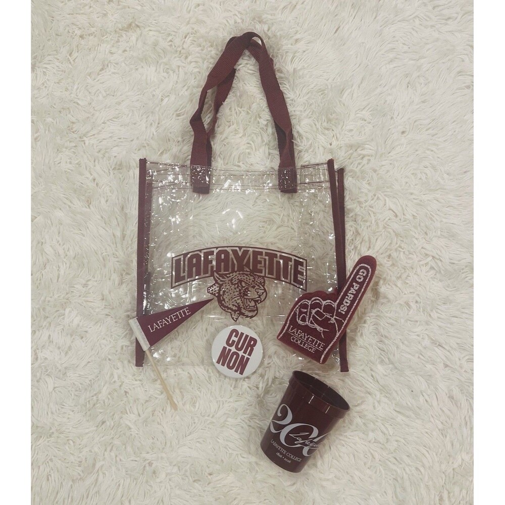 Lafayette College Clear Stadium Bag w/Sports Fan & Spirit Gear (Bed Party Ready) - Picture 4 of 16